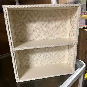 Vintage Wicker Bathroom Shelf